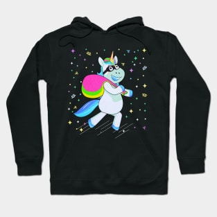 Gangster Unicorn Funny Thief Robber Hoodie